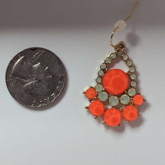 Fluorescent Rhinestone Chandelier Earrings - Picture 4 of 4